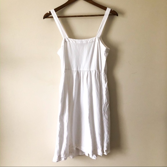LOFT Dresses | Loft Petites White Strappy Button Down Dress Sz 6 | Poshmark